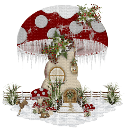 Winter Fairy House - png ฟรี
