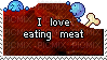 i love eating meat stamp - Δωρεάν κινούμενο GIF