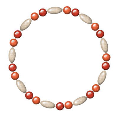 Kaz_Creations Deco Circle  Frame Beads Colours - 免费PNG
