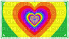 rainbow heart stamp - GIF animé gratuit