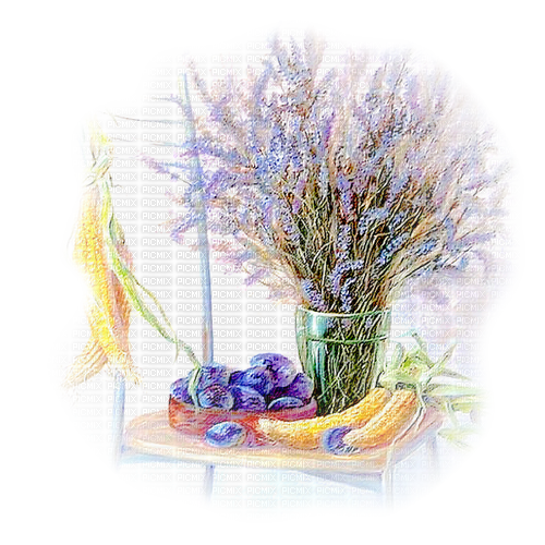 Lavender and corn bouquet - png gratis