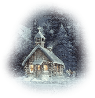 church, winter, christmas - gratis png