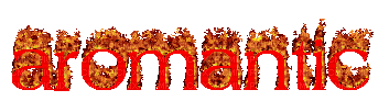 aromantic flame text - Bezmaksas animēts GIF