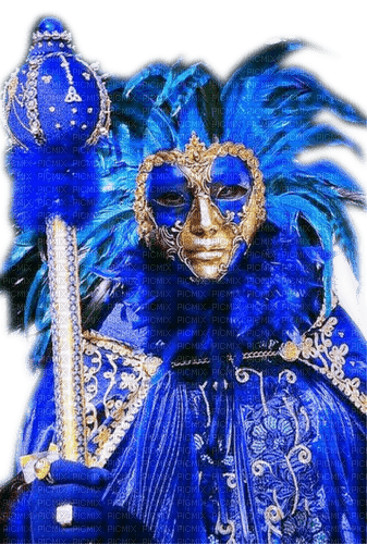 Rena blue Venedig Karneval - png gratis