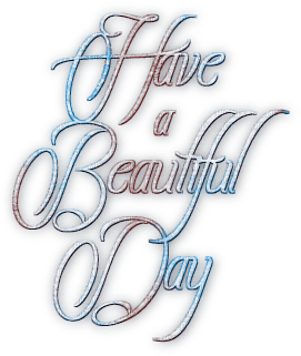 soave text have a beautiful day blue brown - zadarmo png