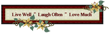 Plaque LiveWell LaughOftenLoveMuch - Ücretsiz animasyonlu GIF