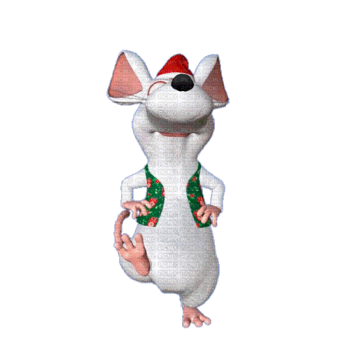 christmas mouse by nataliplus - Darmowy animowany GIF