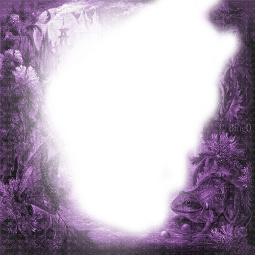 Y.A.M._Fantasy frame purple - Free PNG