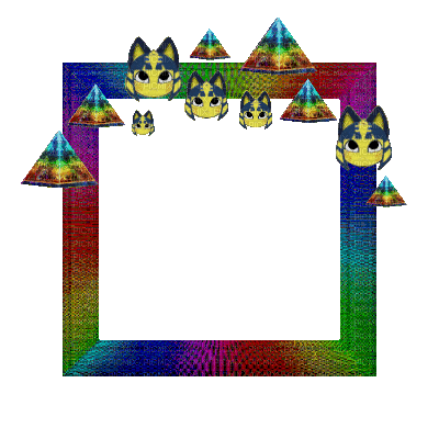 Small Rainbow Frame - GIF animé gratuit