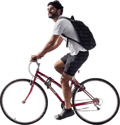 Kaz_Creations Man Homme On Bike - ücretsiz png