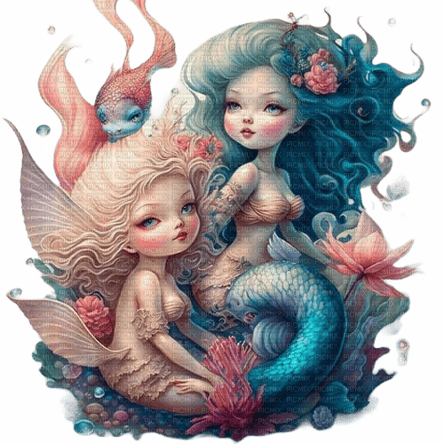 Fantasy doll mermaid laurachan - png gratis