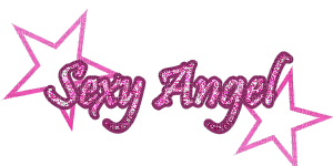 sexy angel pink text stars sparkly - GIF animado grátis