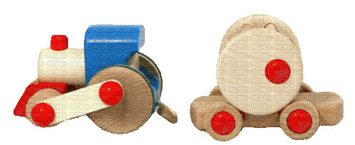 wooden train by bajo wooden toys - Бесплатный анимированный гифка