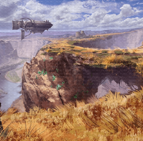Rena Steampunk Landschaft Hintergrund - фрее пнг