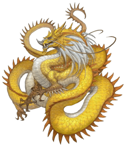 yellow dragon by nataliplus - png ฟรี