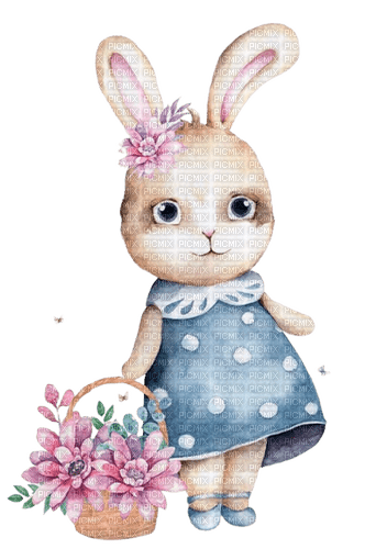 kikkapink spring bunny easter deco flowers - nemokama png