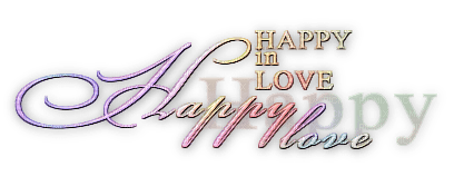 soave text happy in love rainbow - Free PNG