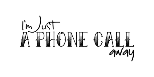 i'm just a phone call away/words - darmowe png