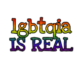 lgbtqia IS REAL text - png grátis