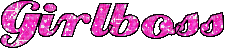 Girlboss pink glitter text - GIF animé gratuit