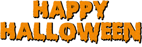 Happy Halloween.Text.orange.Victoriabea - бесплатно png