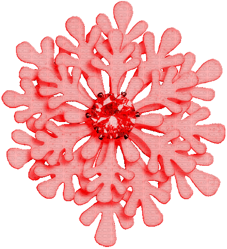 Snowflake.Red.Animated - KittyKatLuv65 - GIF animasi gratis