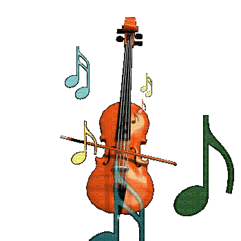 cecily-violon notes animes - Bezmaksas animēts GIF