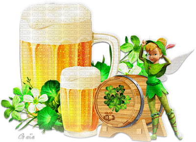 soave deco patrick beer flowers clover green - gratis png