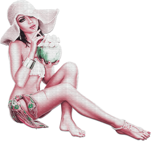 soave woman fashion summer beach cocktail - Free PNG