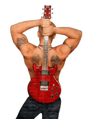 homme avec guitare.Cheyenne63 - zdarma png