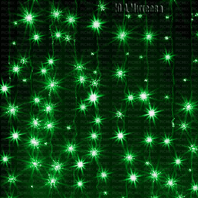 Y.A.M._Fantasy night stars green - Gratis geanimeerde GIF