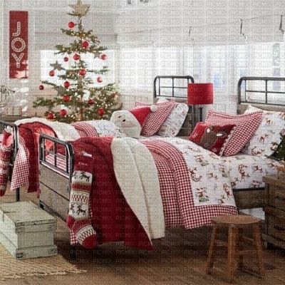Christmas Bedroom - Free PNG