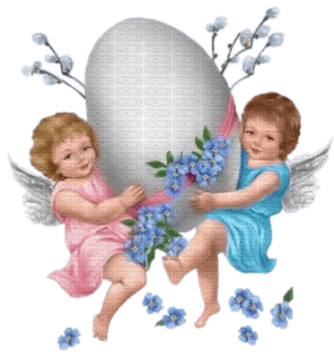 Kaz_Creations Easter Deco Angels - ilmainen png