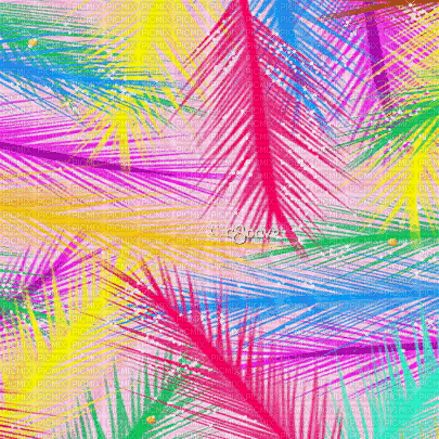 soave background animated summer palm leaves - Nemokamas animacinis gif