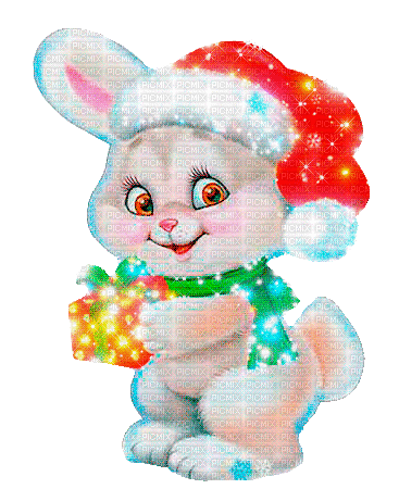 christmas hare by nataliplus - 無料のアニメーション GIF