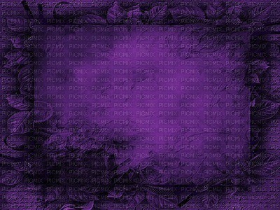 minou-purple-flowers-bg-frame - PNG gratuit