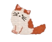 white and orange cat sticker - Free PNG