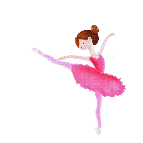 kikkapink girl ballerina child watercolor - zdarma png