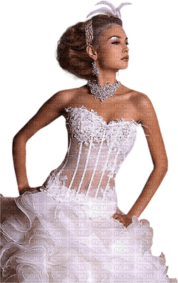 Kaz_Creations Woman Femme White - PNG gratuit