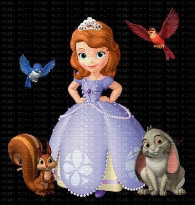 image encre couleur effet cadre bon anniversaire princesse Sofia Disney robe edited by me - фрее пнг