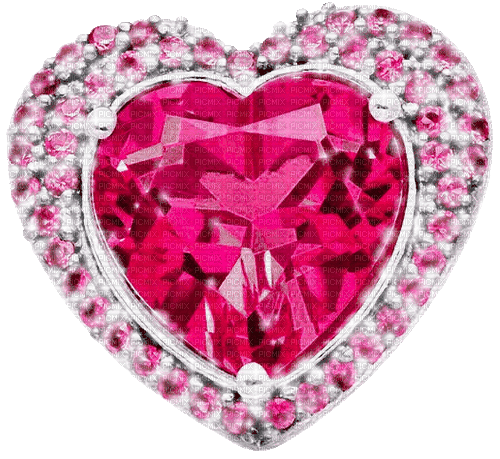 Heart.Gems.Jewels.Pink.Silver - KittyKatLuv65 - Free animated GIF