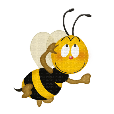 Kaz_Creations Cute Cartoon Love Bees Bee Wasp - png gratis