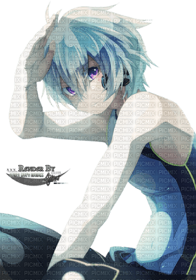 Manga fille masculin bleu - 無料png