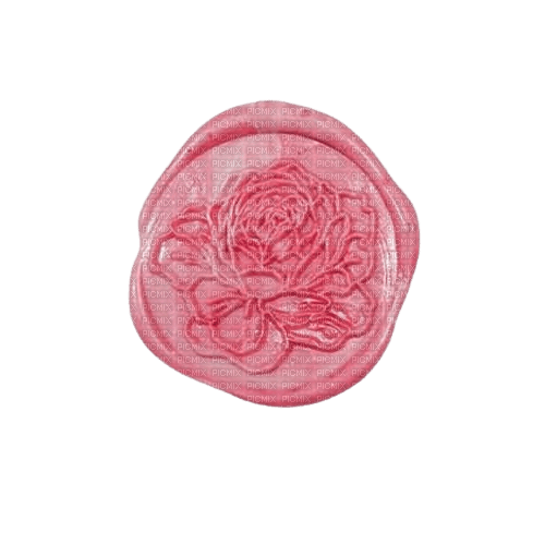 pink wax seal flower - 免费PNG