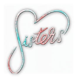 soave text sisters pink teal - ilmainen png