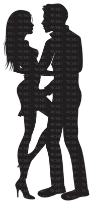 Kaz_Creations Valentine Silhouettes Silhouette Couple - zadarmo png