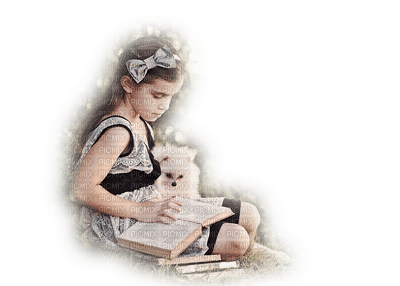 flicka-barn-bok - 免费PNG