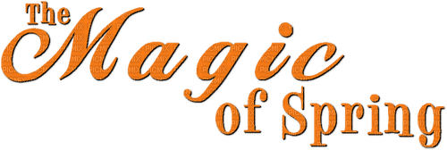 The Magic Of Spring.Text.Orange - 無料png