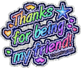 thanks for being my friend - GIF animado gratis