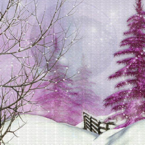 animated purple winter snow background - Zdarma animovaný GIF